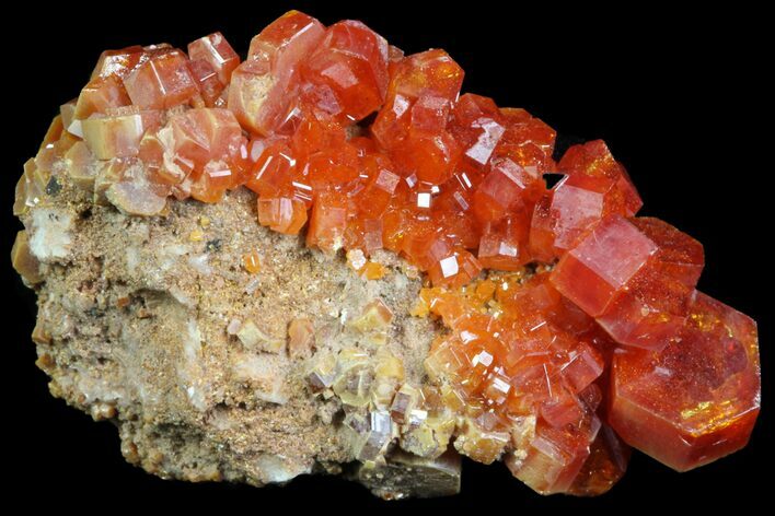 Red Vanadinite Crystal Cluster - Morocco #76523